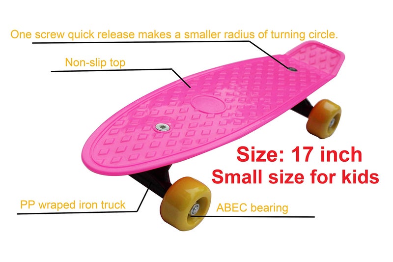 SK8MEMO 17X5inch Mini Skateboard, Mini Cruiser Skateboard for Beginnersâ€¦ - Image 2